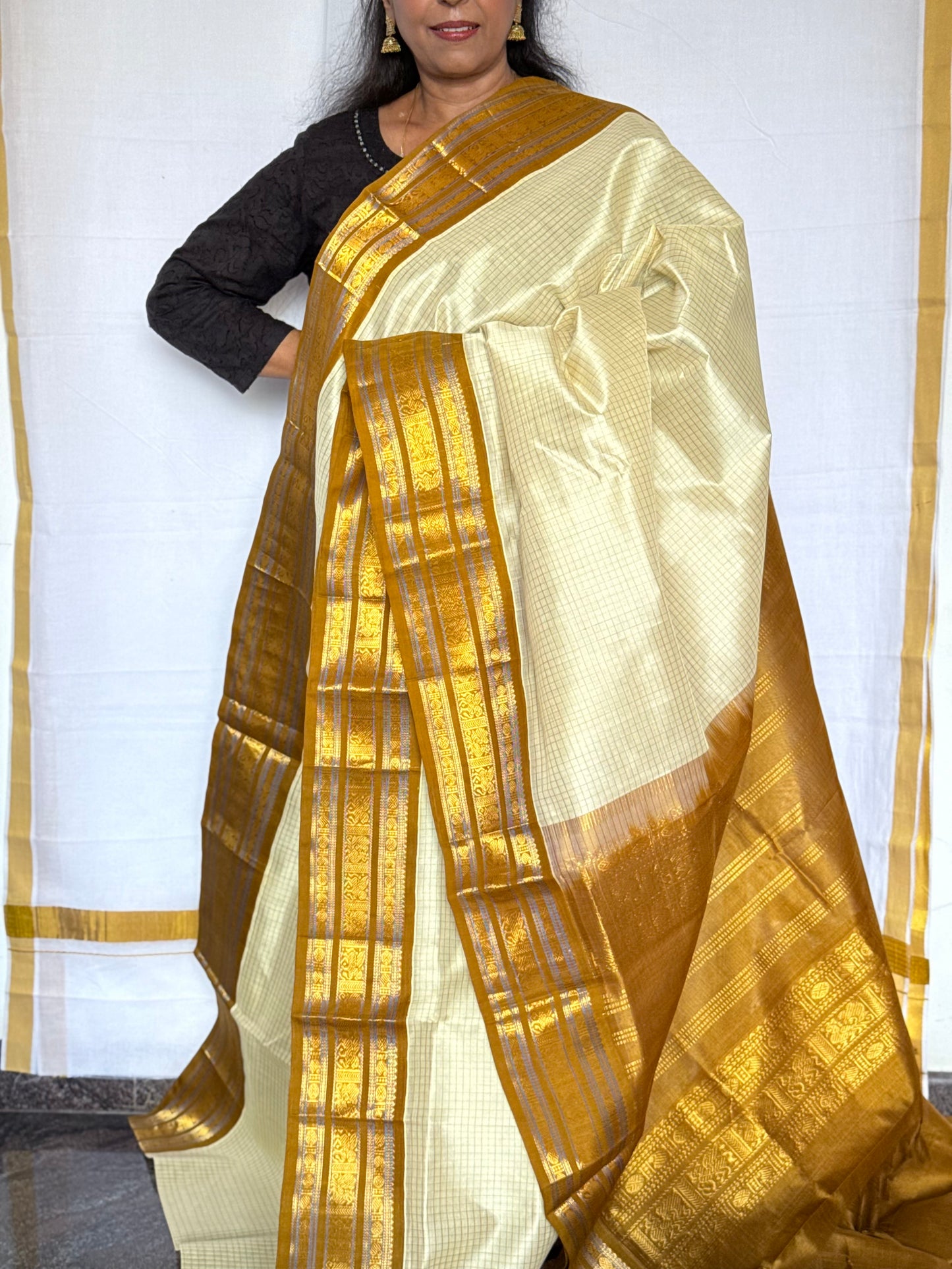 Kanjivaram silk cotton - onam special