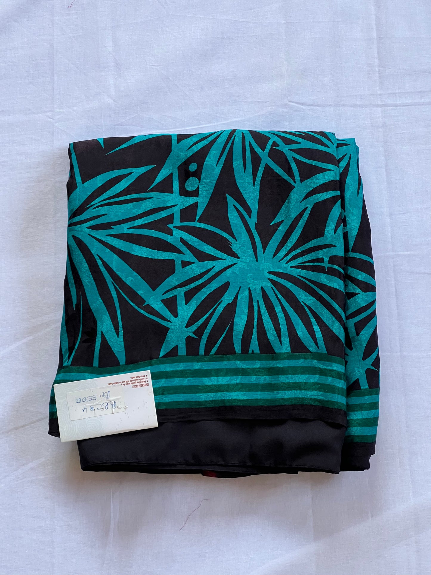 Black crepe silk saree