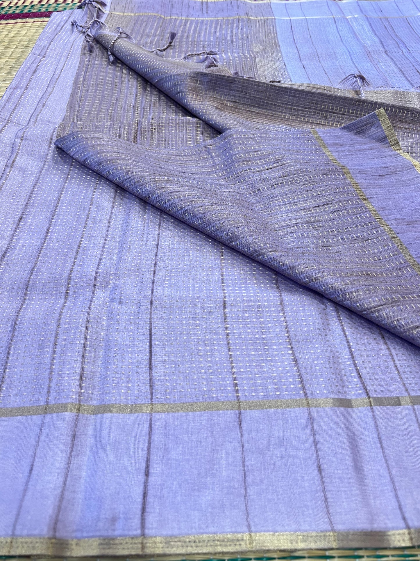 Lavender semi soft silk