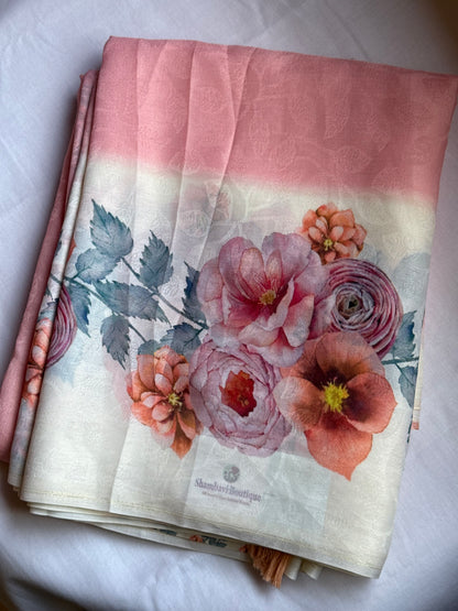 Rose semi soft silk