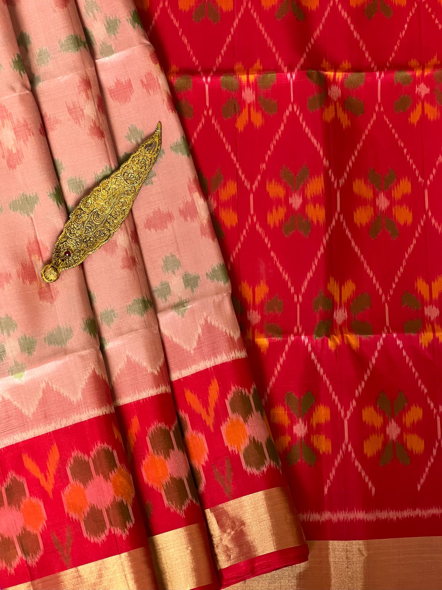 Ikat Soft Silk saree