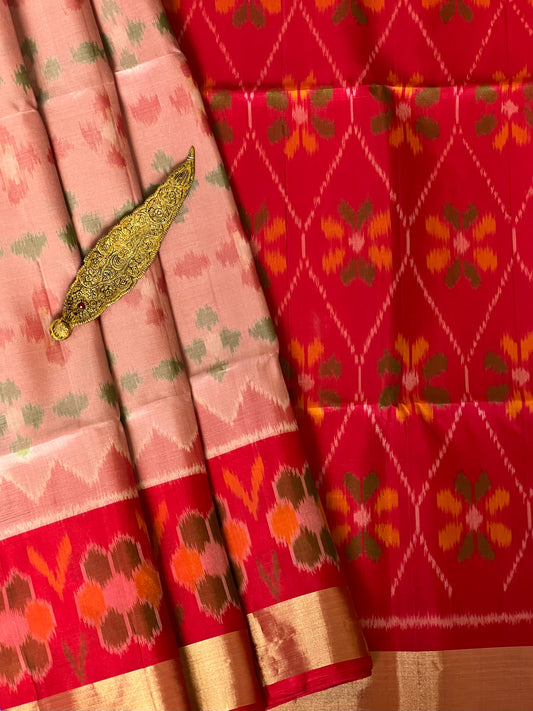 Ikat Soft Silk saree