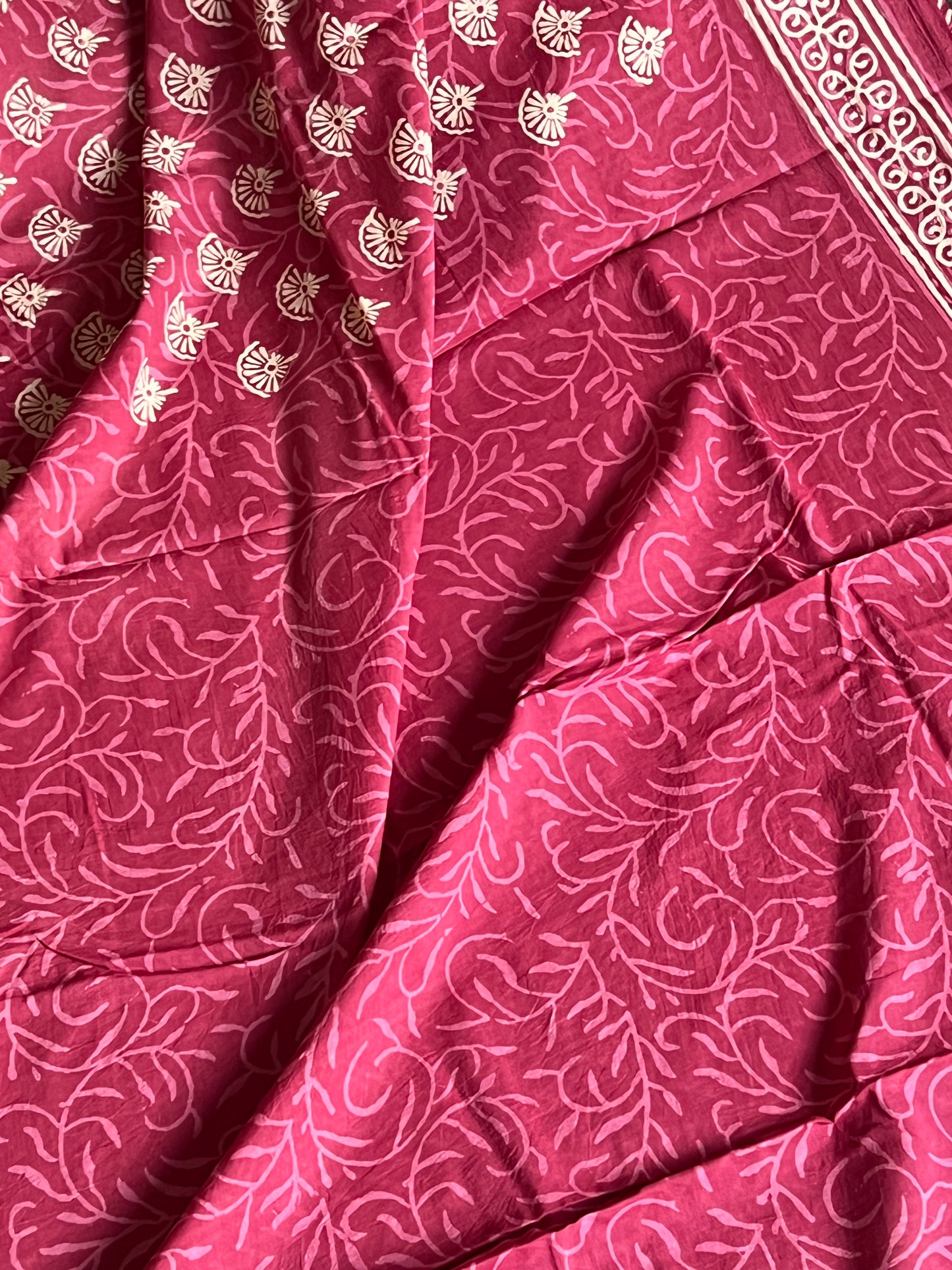 Pink Jaipur cotton Saree