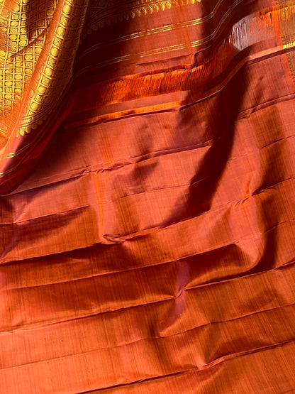 Bottle green kanchivaram silk saree