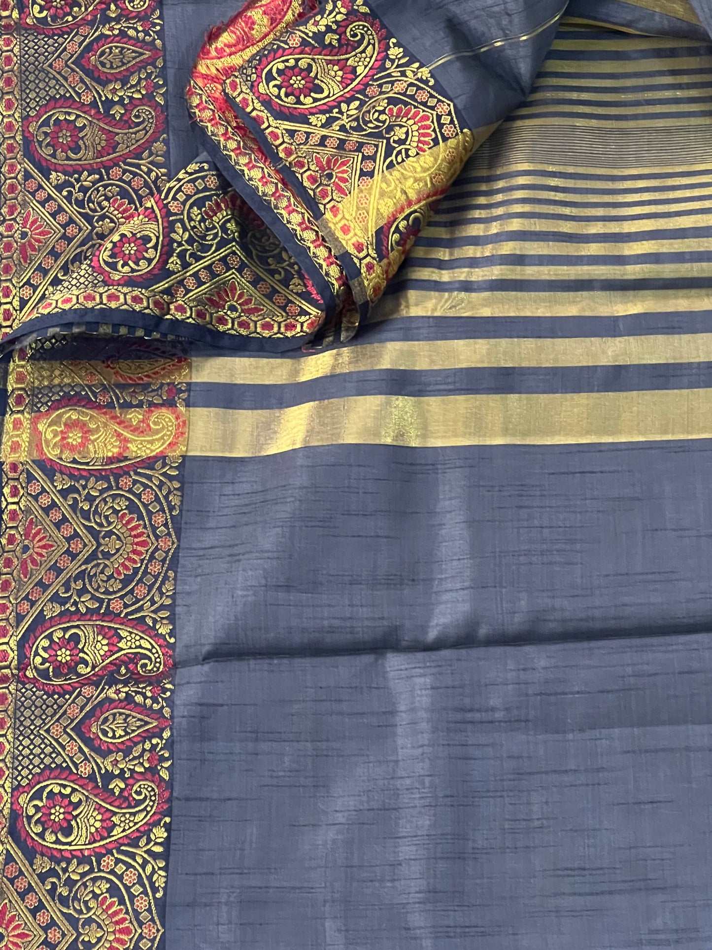 Black semi silk cotton saree