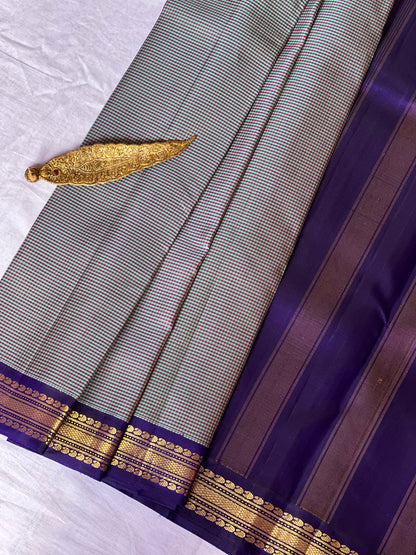 Kanchivaram Silk saree - Small checks