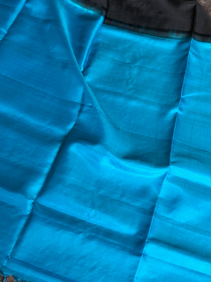 Soft Silk saree - Black & Blue