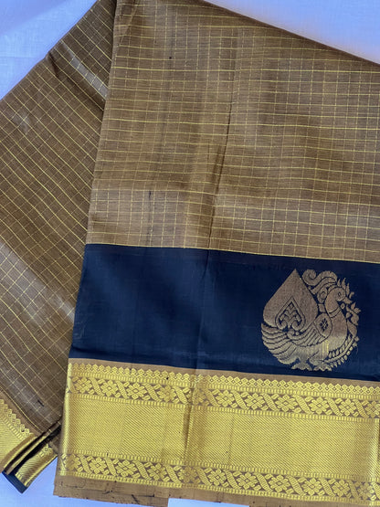 Golden Noir Silk Cotton saree