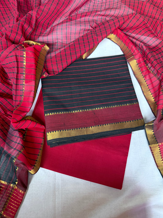Mangalagiri Cotton 3 pc Salwar Suit material