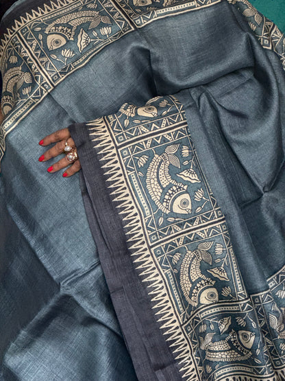 Tussar silk saree