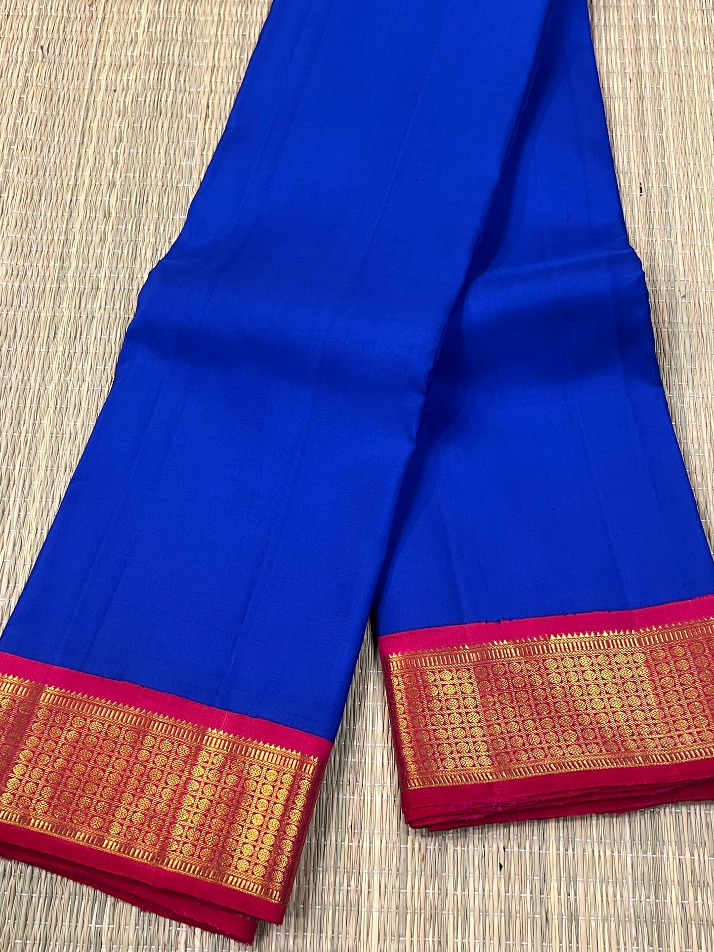 M.S blue Kanchivaram silk saree