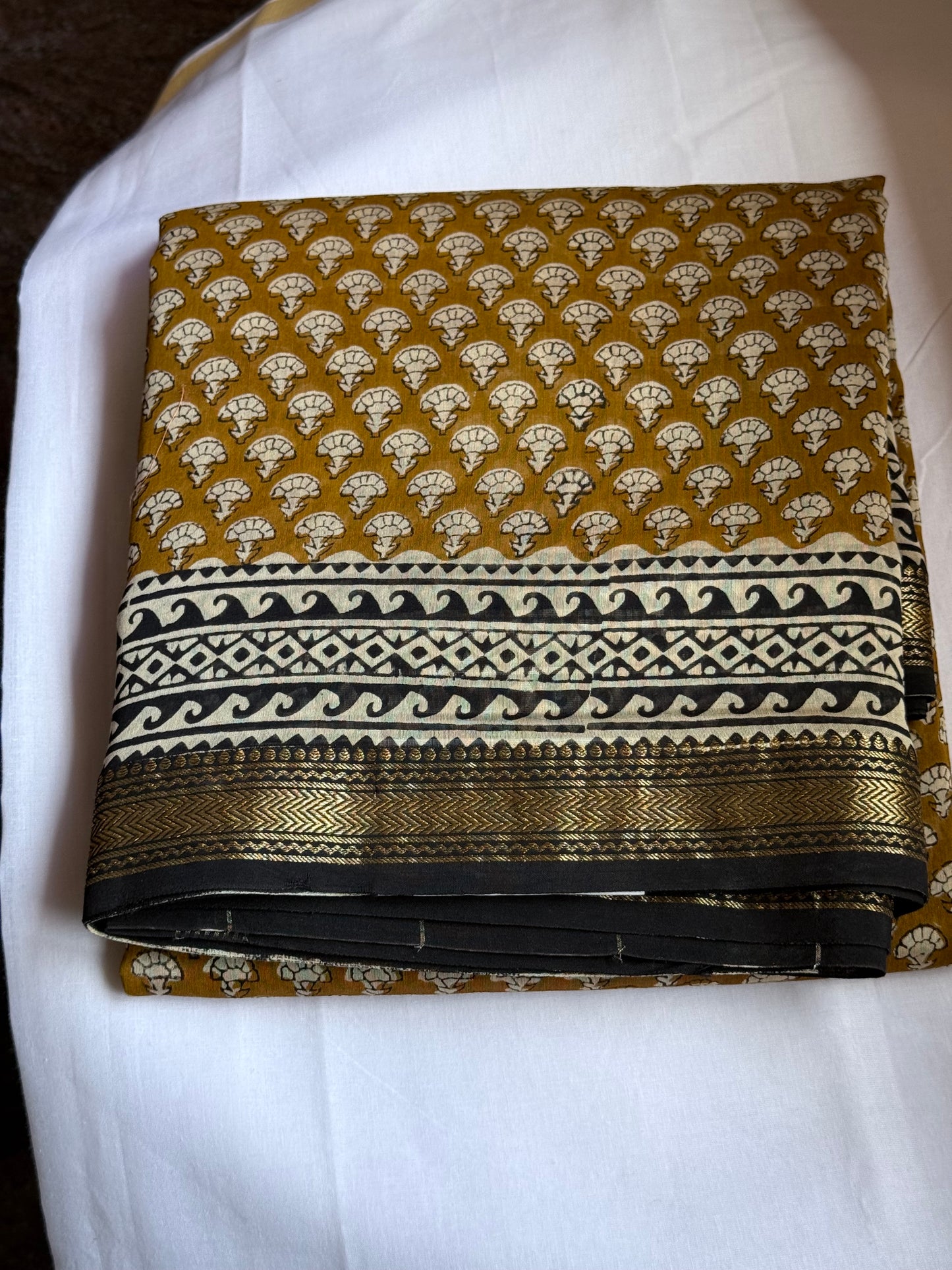 Printed chanderi silk saree