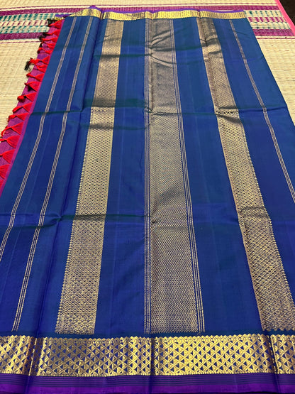 Beetroot & Vadamalli Kanchivaram silk saree