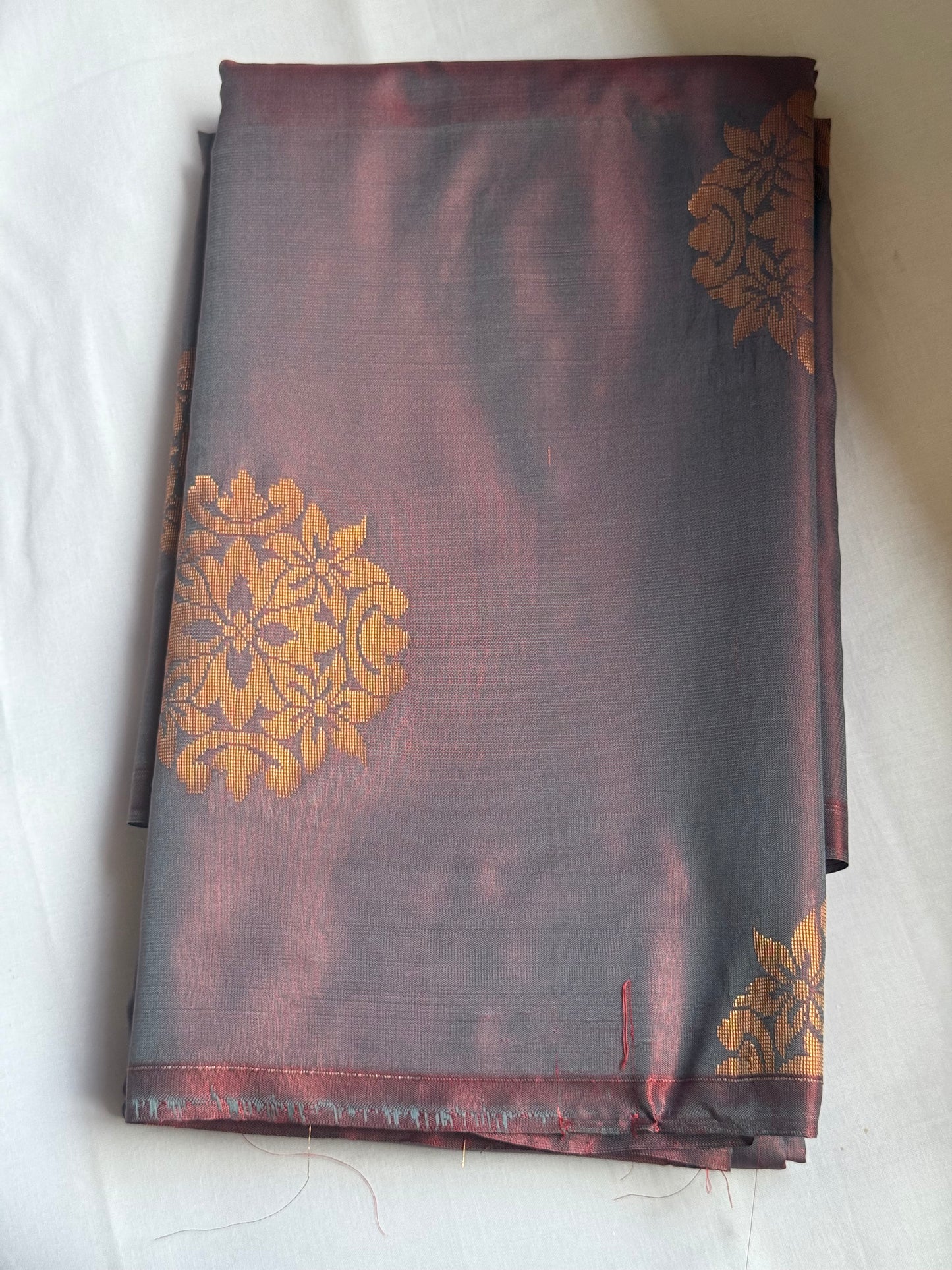 Soft silk with rich pink pallu