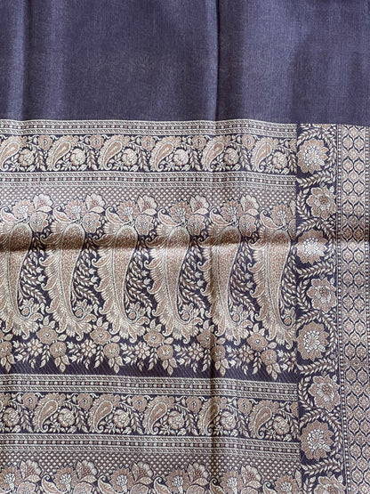 Black Himroo silk saree