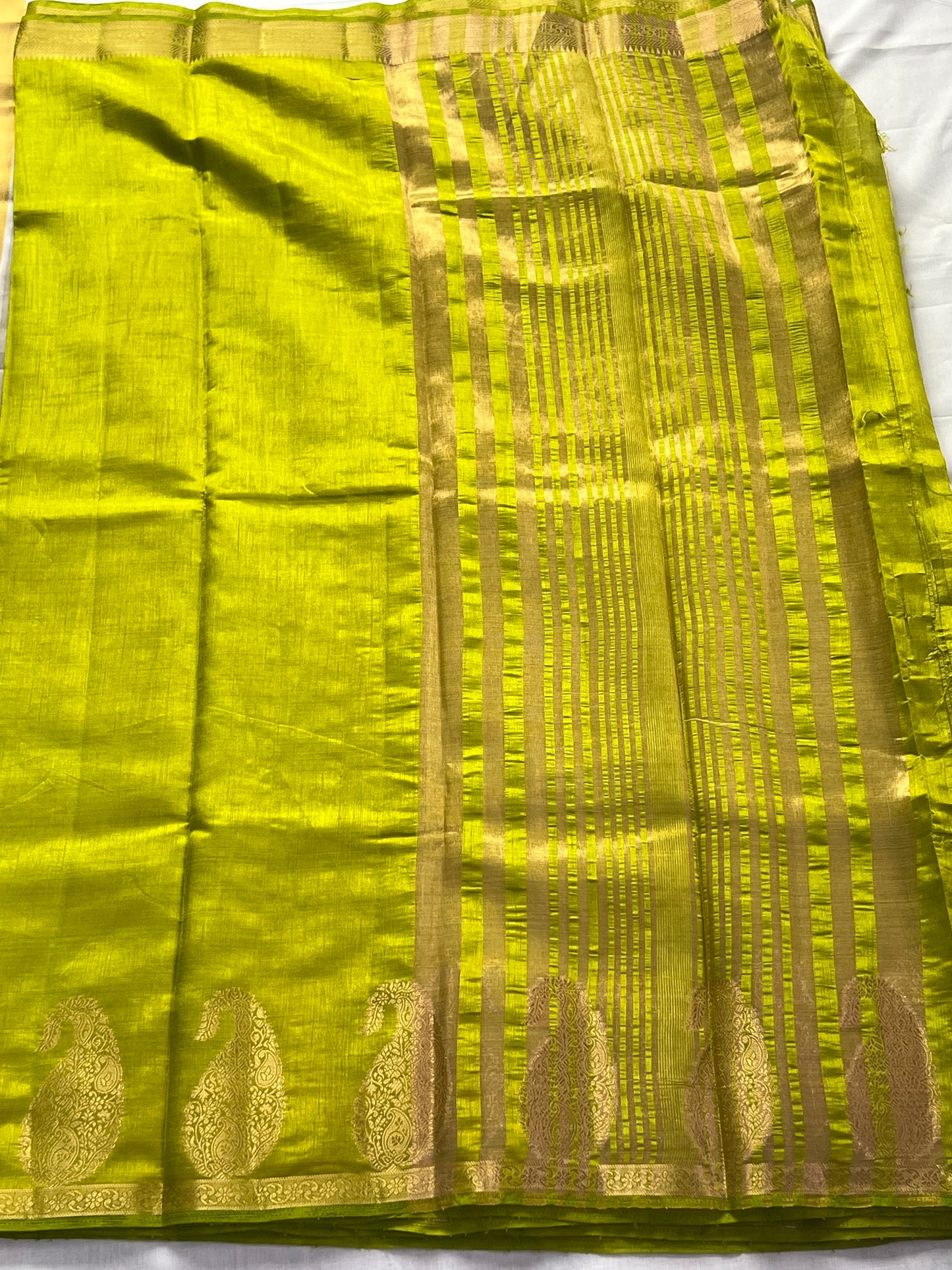 Light green semi silk cotton saree