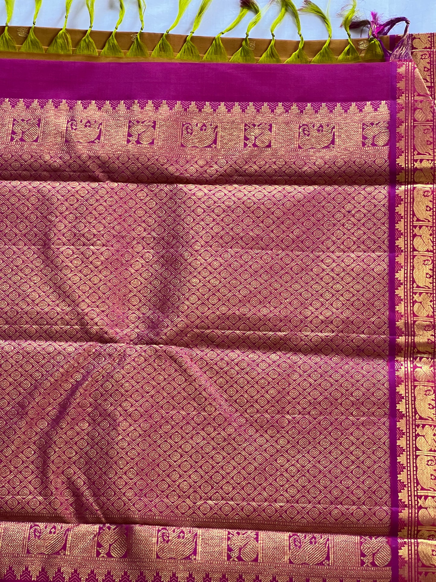 Royal Mustard Pure Kanchivaram saree