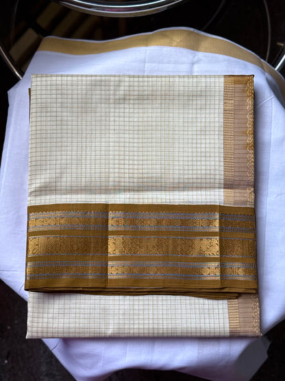 Kanjivaram silk cotton - onam special