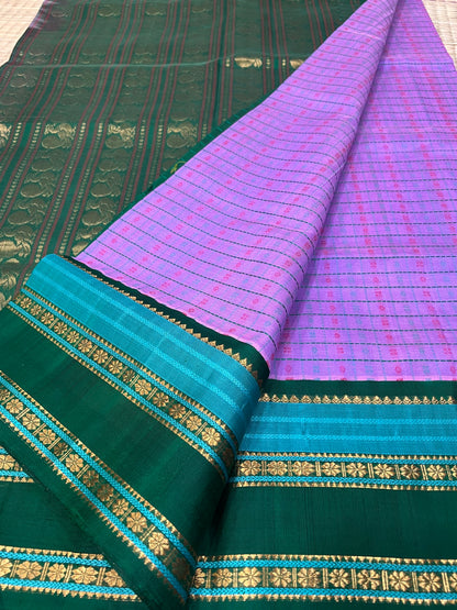 Lavender green silk cotton