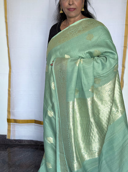 Pure banaras tussar silk saree