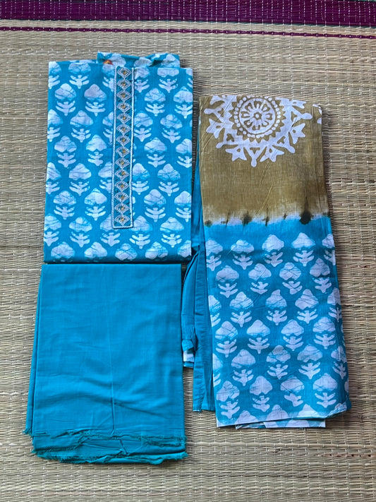 Blue material set
