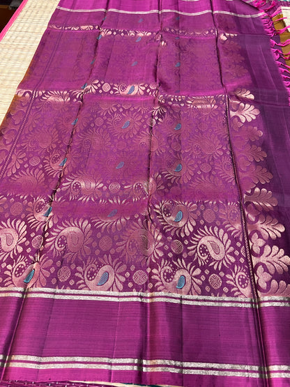 Mustard & Arakku Kanchivaram silk saree