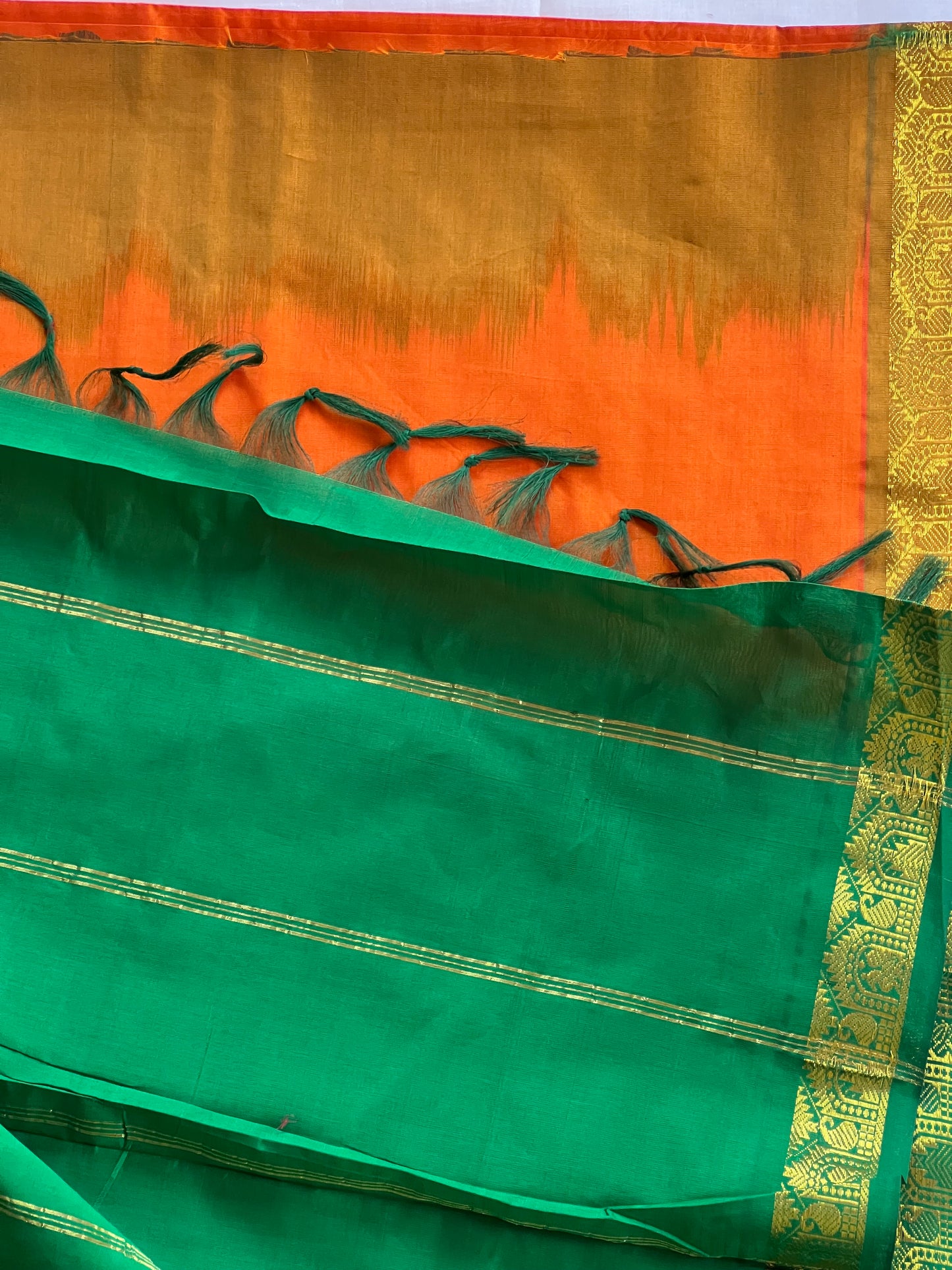 Sunset charm semi silk cotton saree