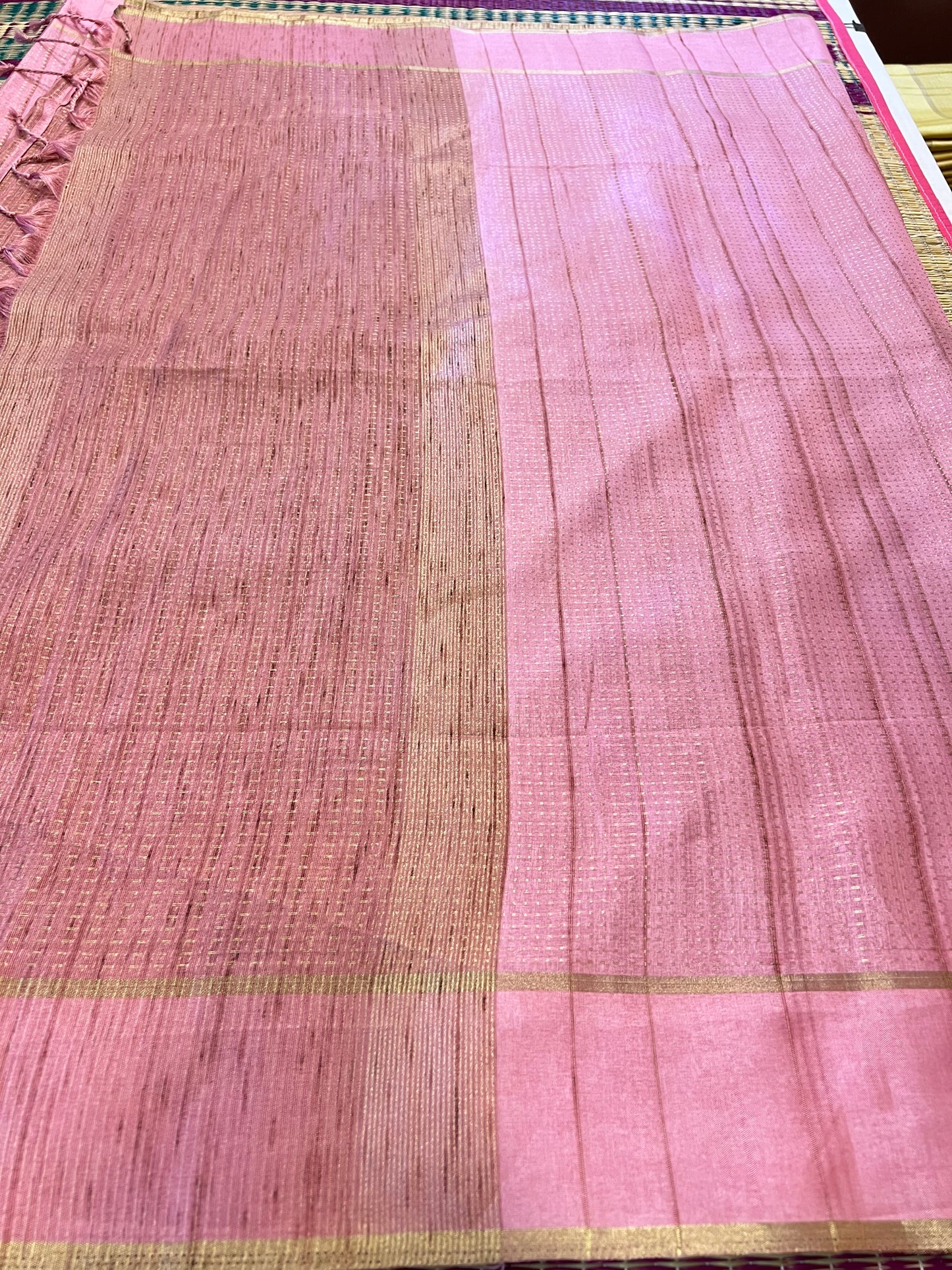 Rose semi silk cotton