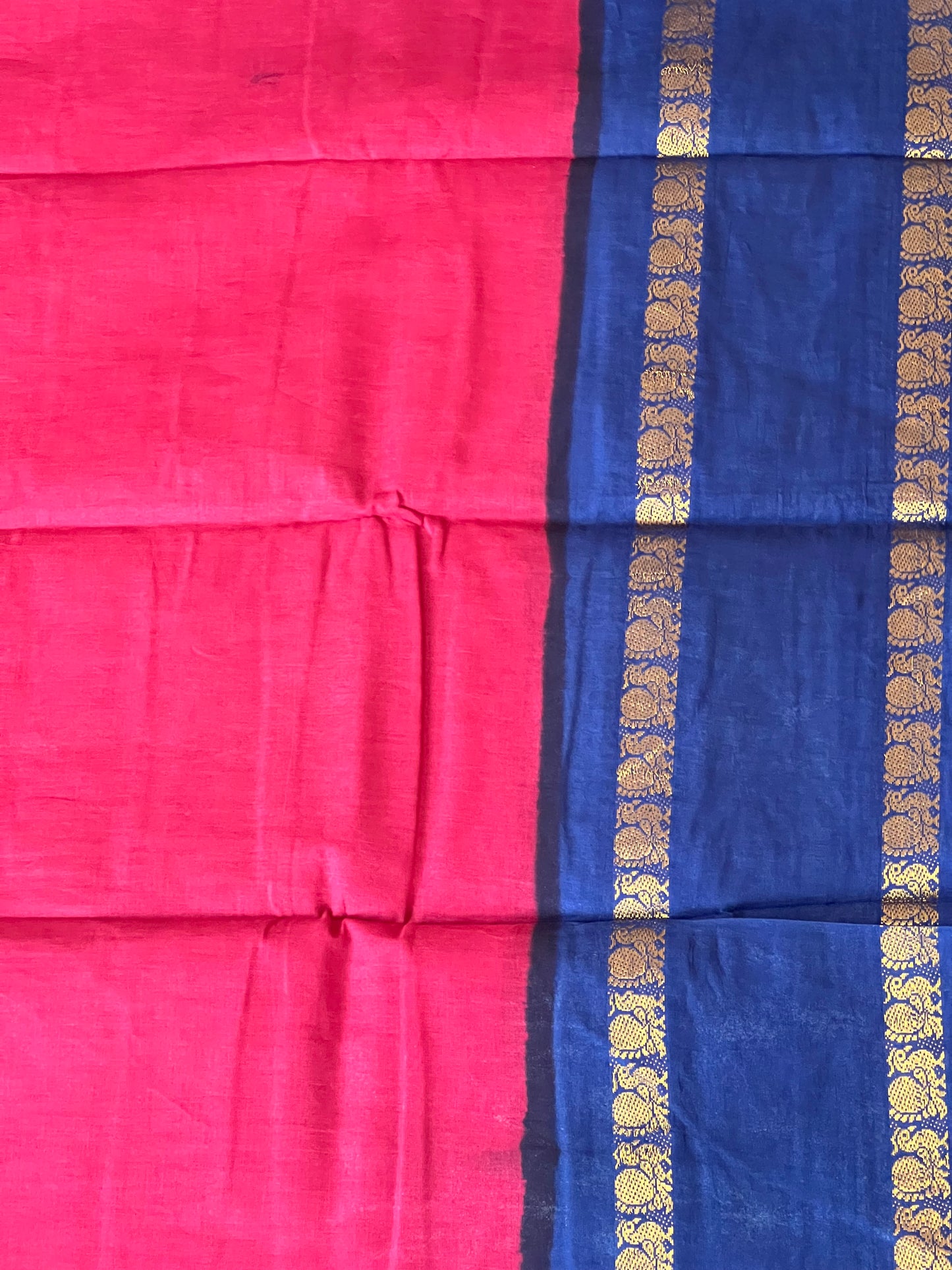Navya crimson Sungudi cotton saree