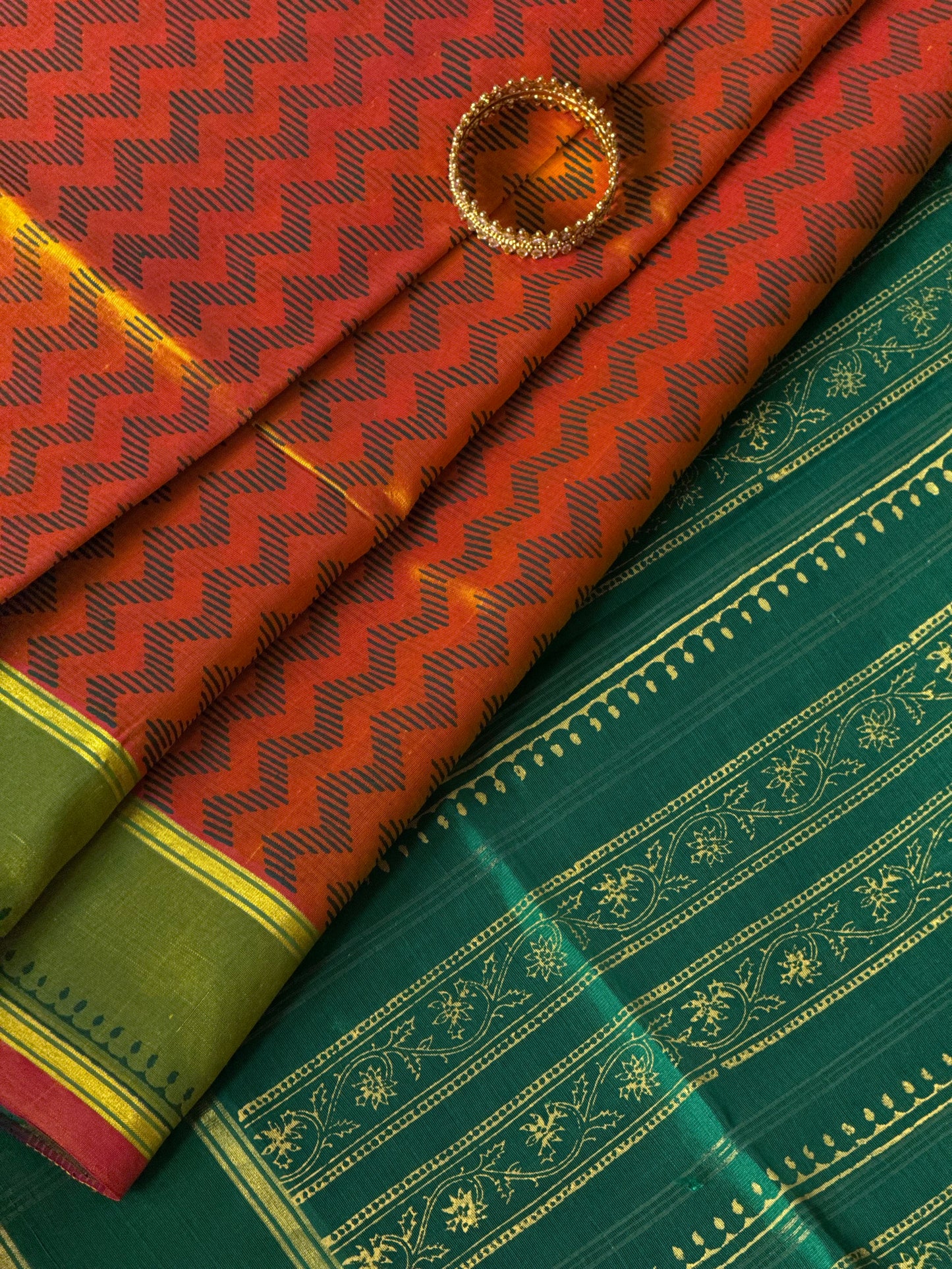 Block Printed Silk Cotton saree