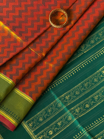 Block Printed Silk Cotton saree