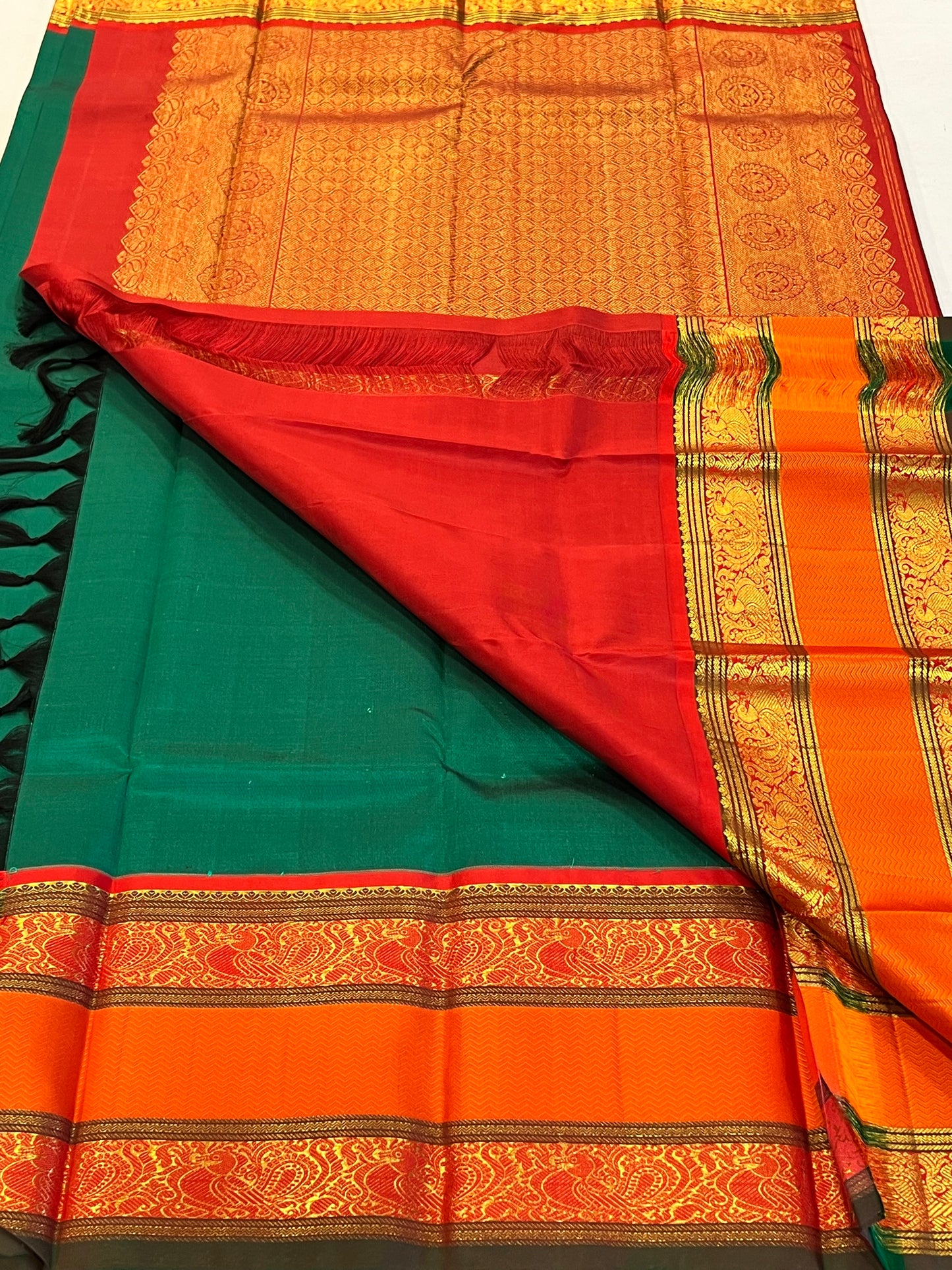 Meenakshi green pure kanchivaram silk saree