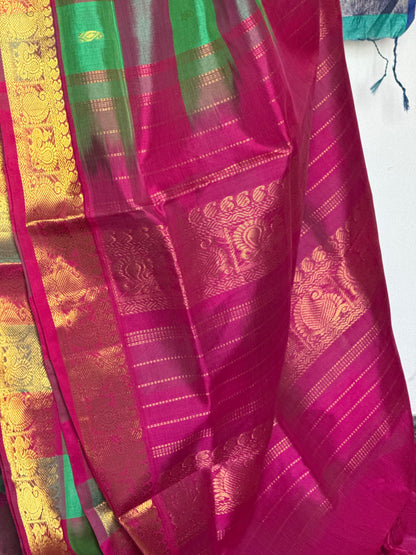 Multicoloured Vibrant Silk Cotton Saree