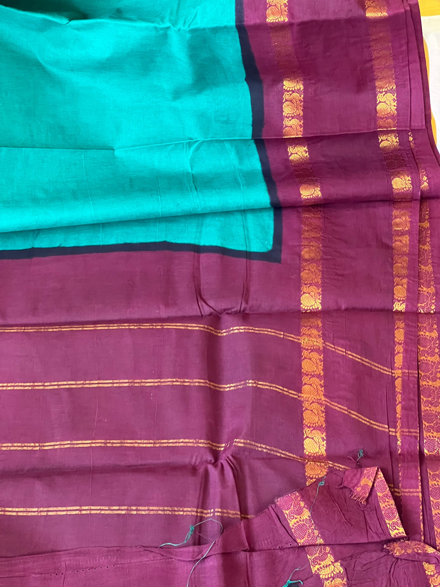 Peacock Sungudi cotton saree