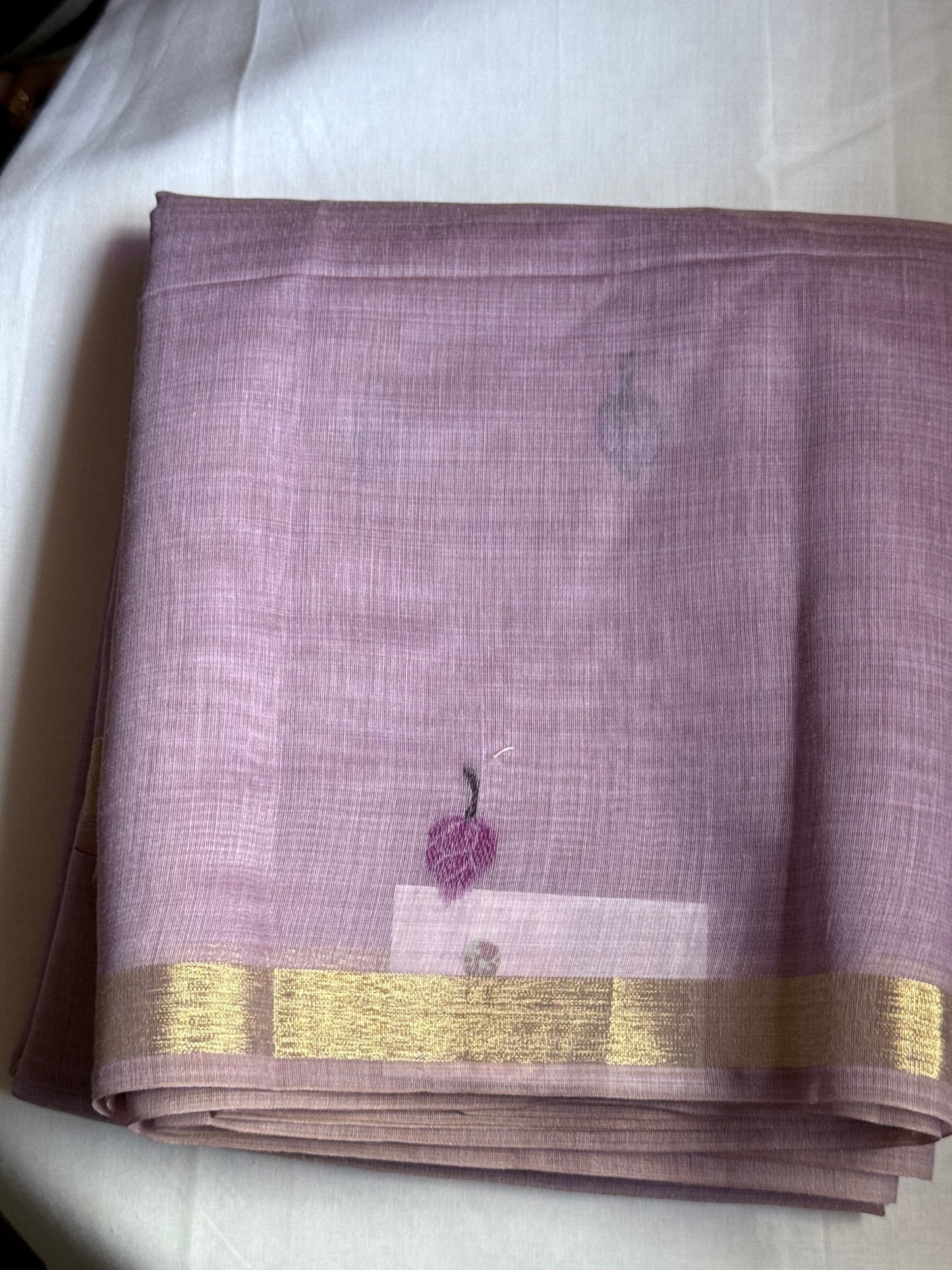 Lilac semi matka saree