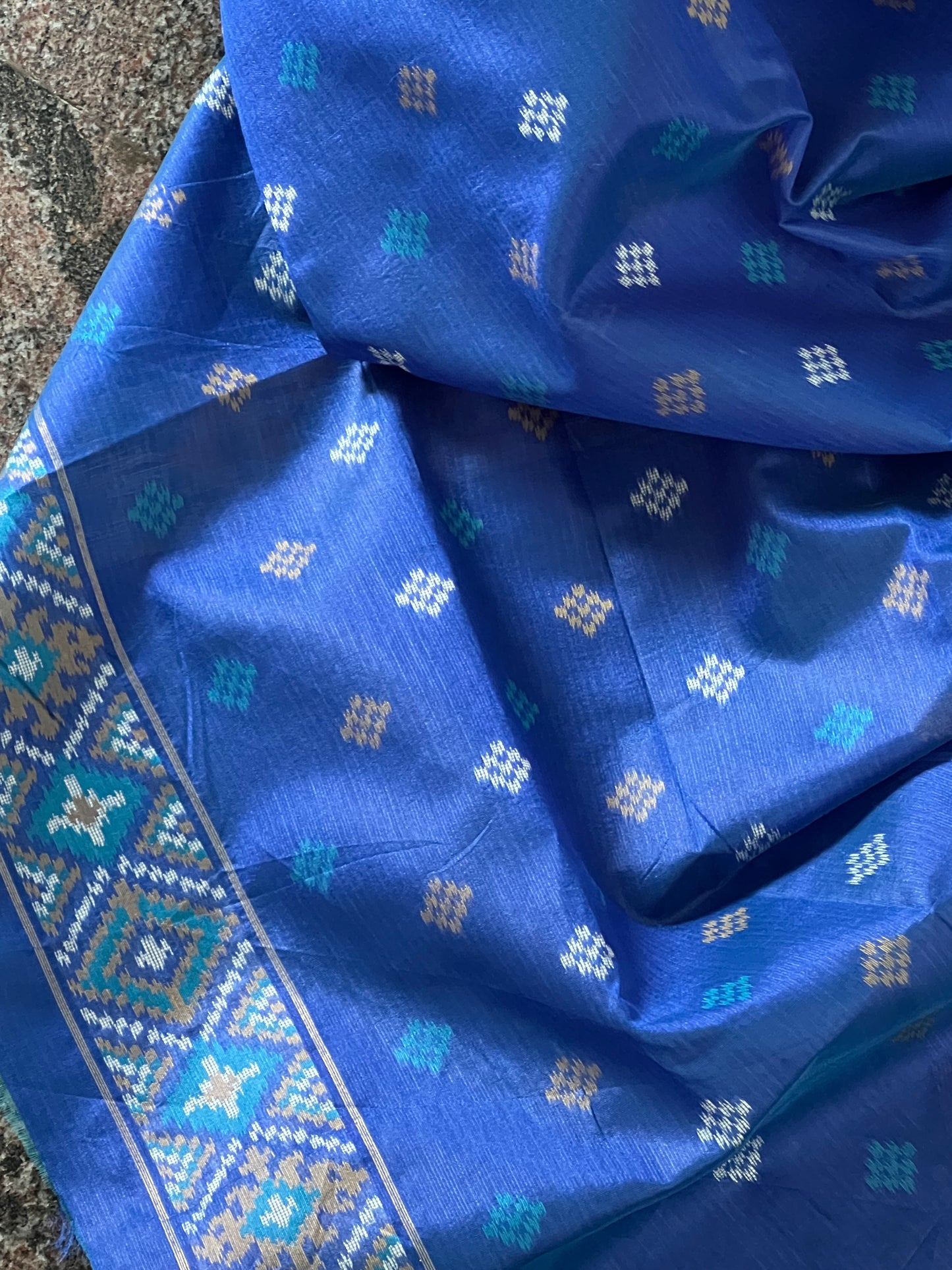 Blue Semi patola silk saree