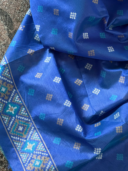 Blue Semi patola silk saree