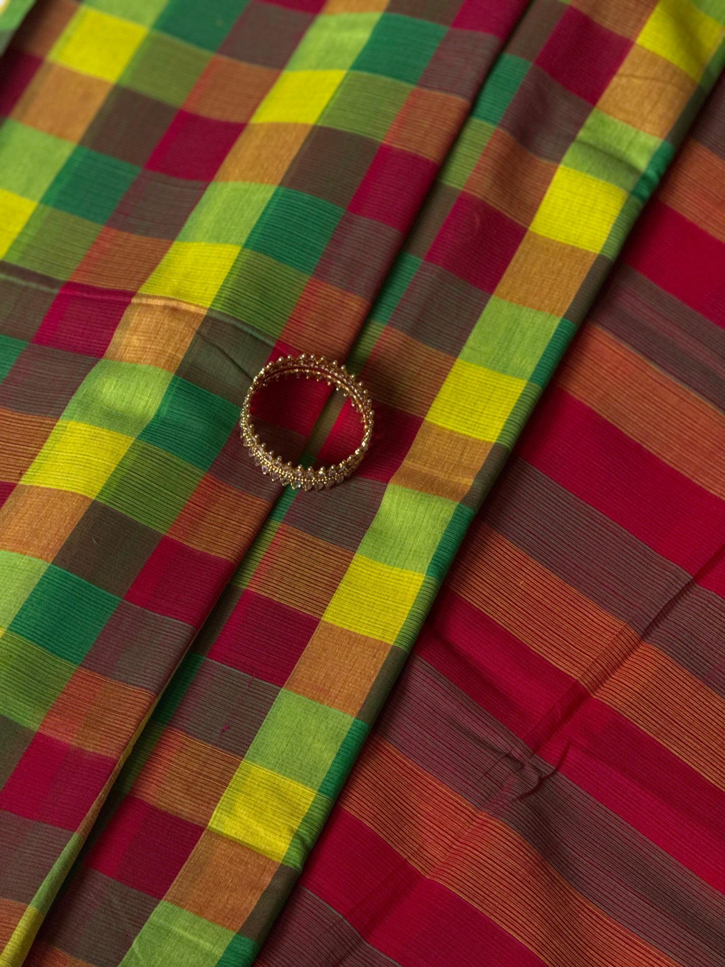 Mangalagiri Checked Cotton saree