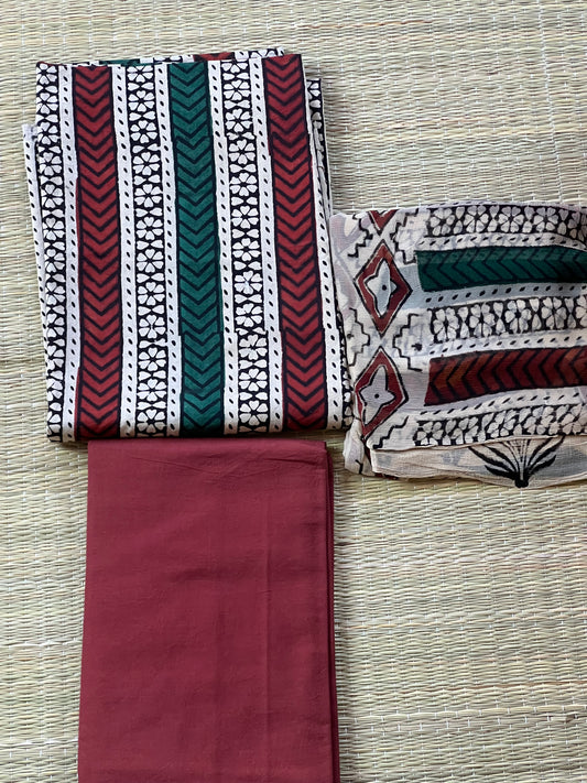 Maroon block material set