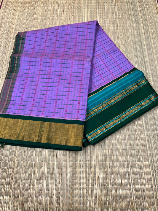 Lavender green silk cotton