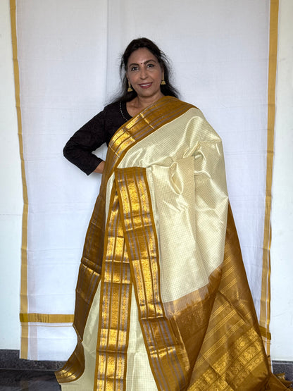 Kanjivaram silk cotton - onam special