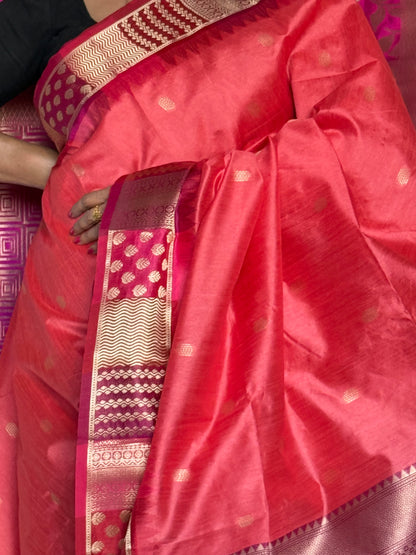 Semi raw silk saree