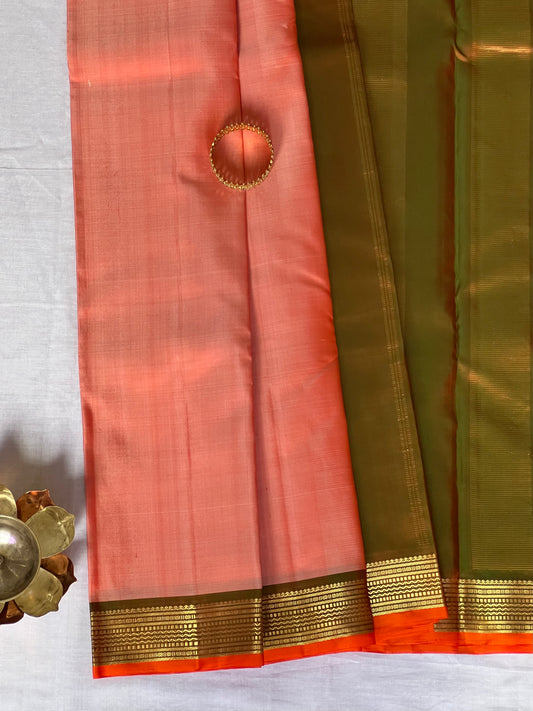 Kanchivaram Silk Saree - Orange