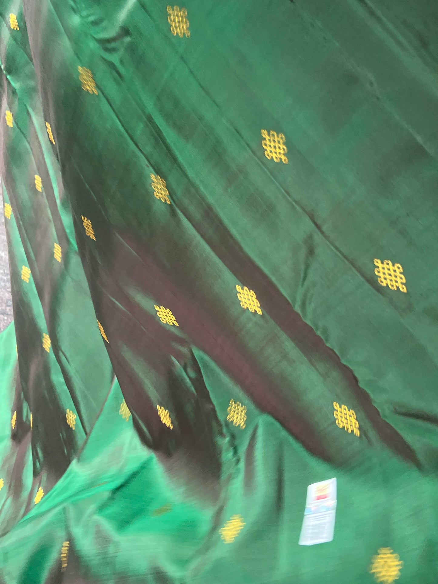 Bottle green kanchivaram silk saree