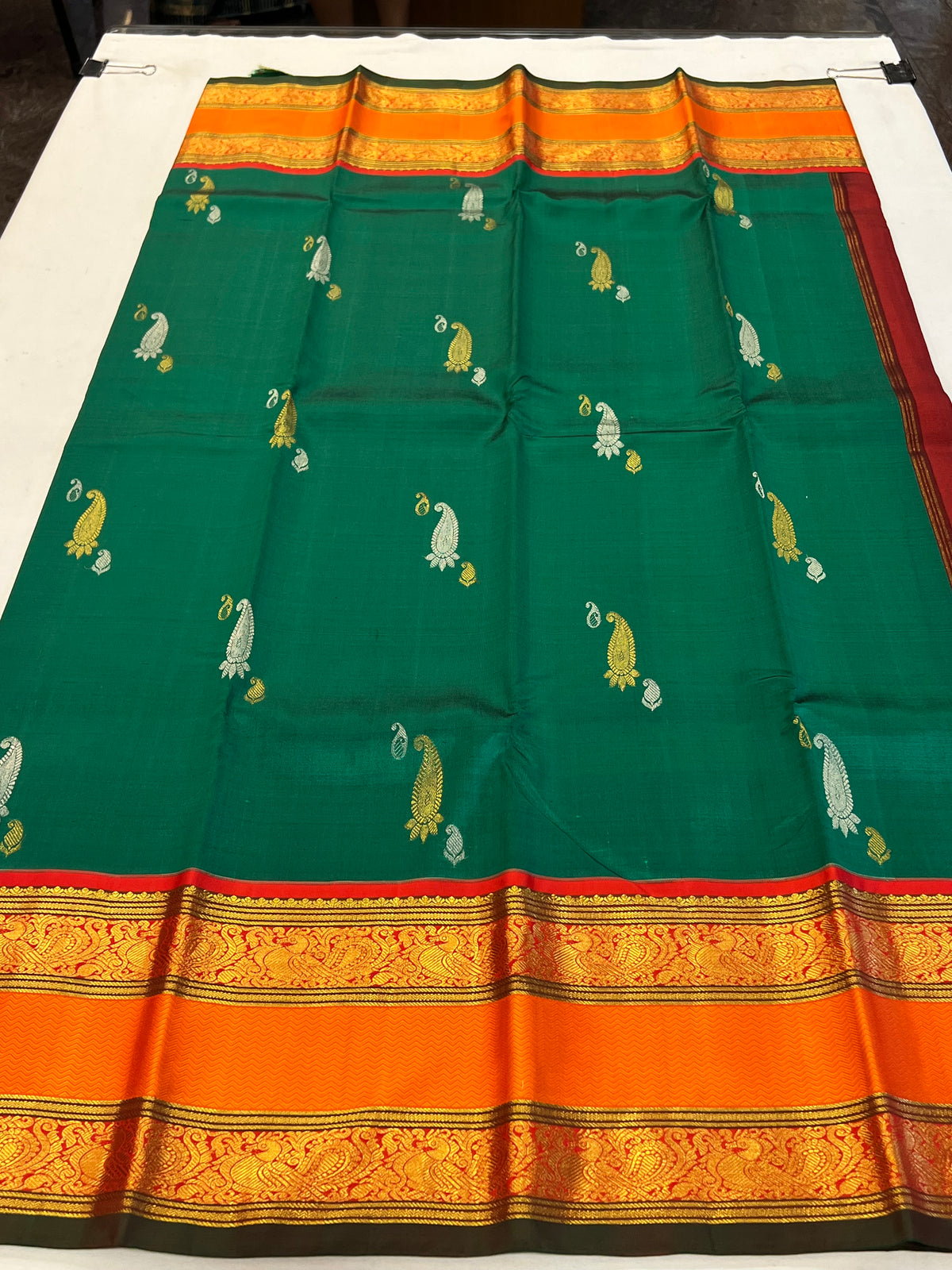 Meenakshi green pure kanchivaram silk saree