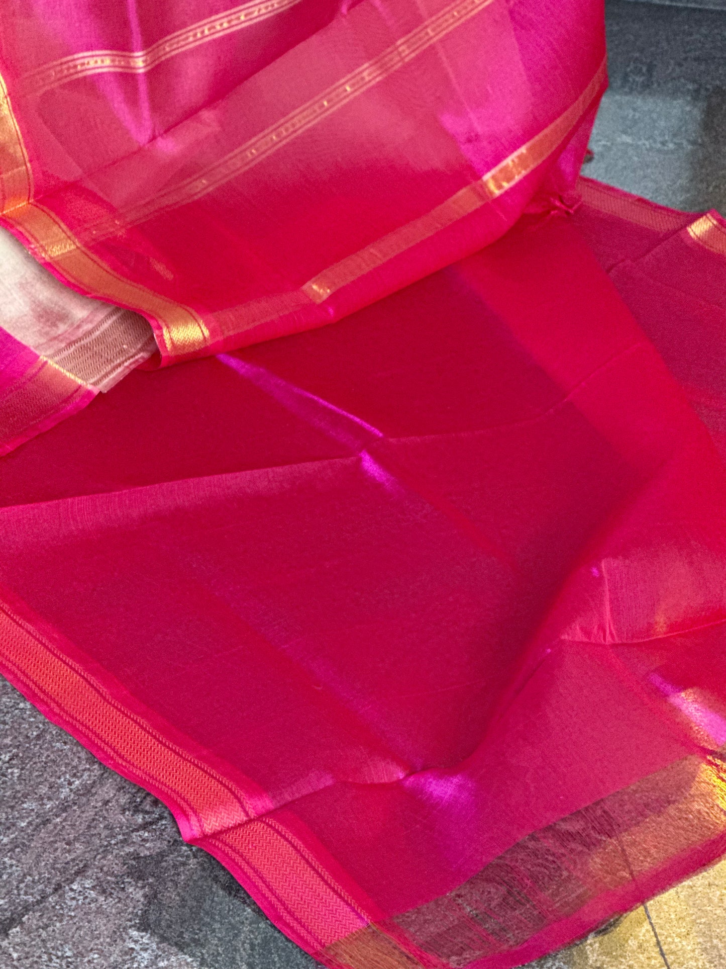 Beige silk saree
