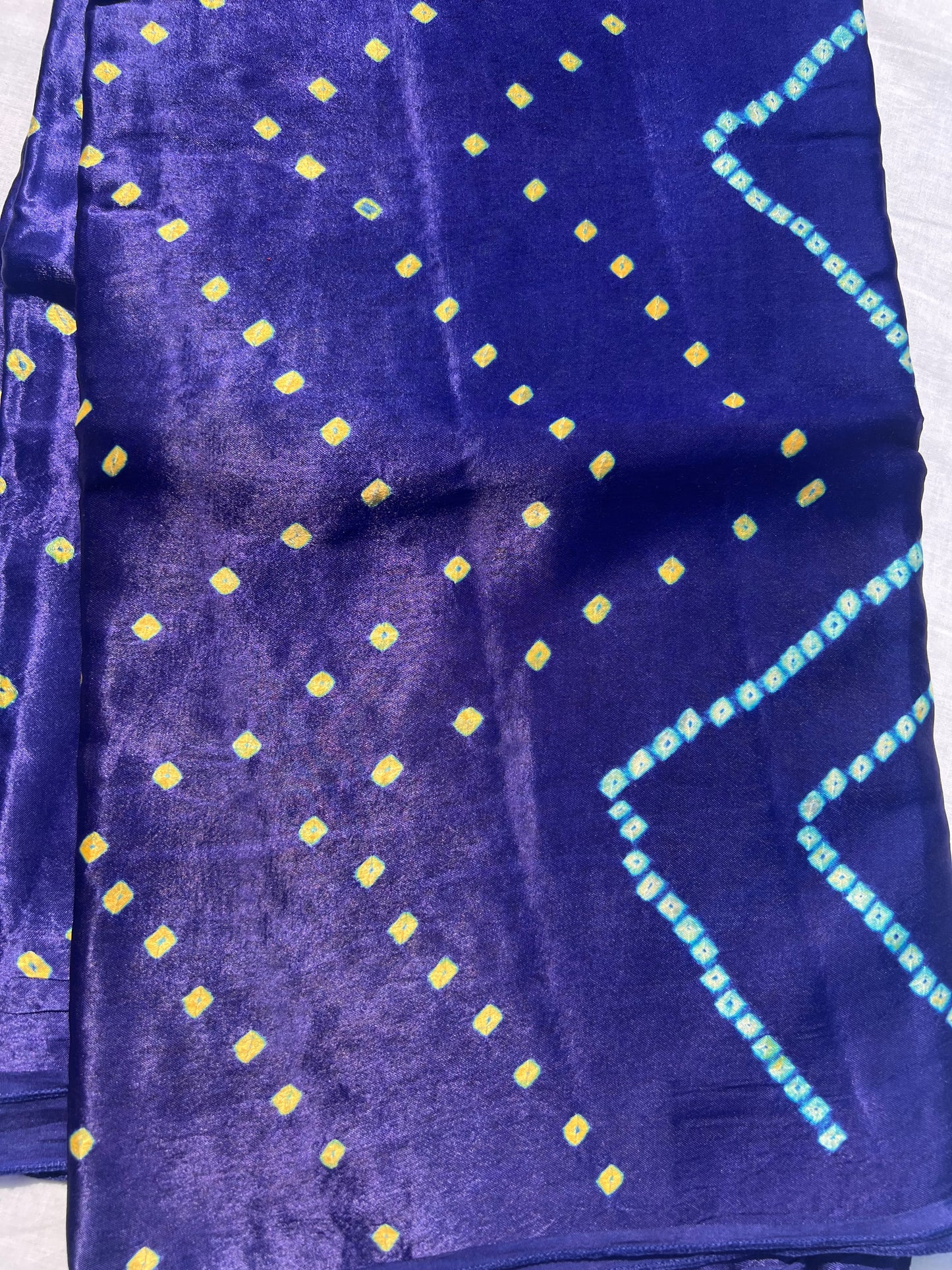 Dark blue Bandini ghaji silk saree