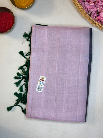 Plain Baby Pink Dark Green