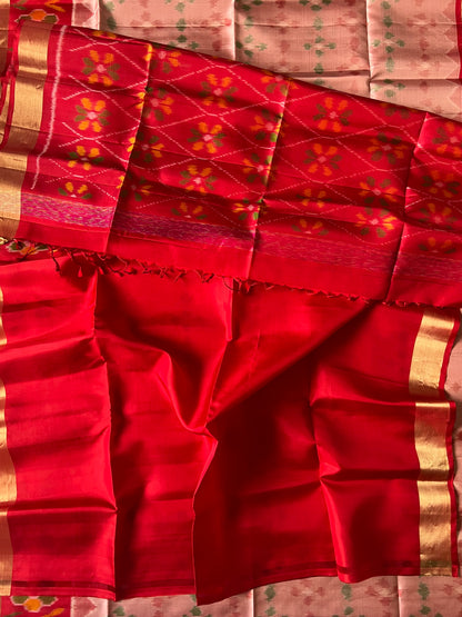 Ikat Soft Silk saree