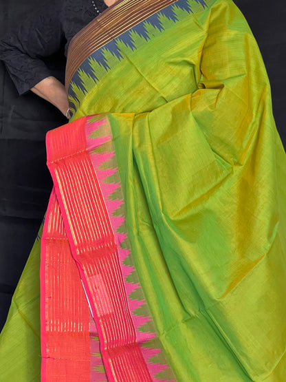 Green Chettinad Cotton Saree